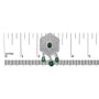 2 3/4 Ct. T.W. Diamond and Emerald Art Deco Shield Brooch Pendant in 18K White Gold, photo 6