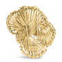 2 1/3 Ct. T.W. Diamond, Sapphire, and Emerald Sculpted Petal Brooch Pin in 18K Yellow Gold, photo 5