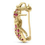 Red Ruby Bee Brooch Pin in 14K Yellow Gold, photo 4