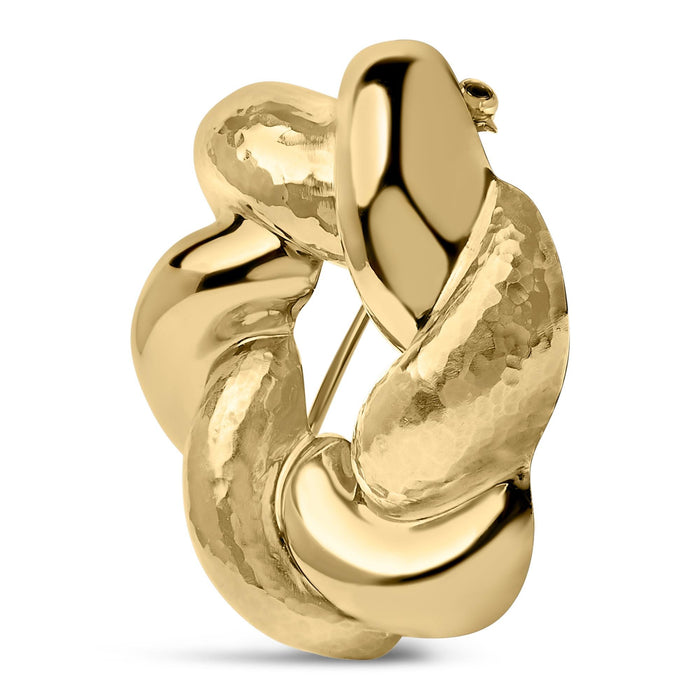 Broche de nudo esculpido en oro amarillo de 18K, foto 2