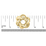 Broche de nudo esculpido en oro amarillo de 18K, foto 4