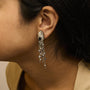 1 Ct. T.W. Diamond and Blue Sapphire Chandelier Earrings in 14K Yellow Gold, photo 3