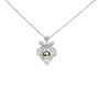 Collar de corazón con diamantes de 3/4 ct. p.t. y perla cultivada negra de Tahití de 12.5 mm en oro blanco de 18K, foto 1
