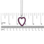 1/3 Ct. T.W. Diamond and Ruby Black Rhodium Open Heart Pendant Necklace in 18K White Gold, photo 5