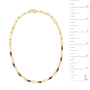 3/8 Ct. T.W. Red Ruby and Diamond Alternating Link Necklace in 14K Yellow Gold, photo 5