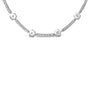 1 Ct. T.W. Diamond Flower and Bar Station Necklace in 14K White Gold, photo 2