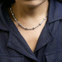 1 Ct. T.W. Diamond Flower and Bar Station Necklace in 14K White Gold, photo 3