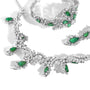 Conjunto de collar, pulsera y aretes con diamantes de 38 ct. p.t. y esmeralda brasileña de 19 3/4 ct. p.t. en platino, foto 1