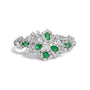 Conjunto de collar, pulsera y aretes con diamantes de 38 ct. p.t. y esmeralda brasileña de 19 3/4 ct. p.t. en platino, foto 2