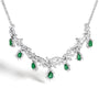 Conjunto de collar, pulsera y aretes con diamantes de 38 ct. p.t. y esmeralda brasileña de 19 3/4 ct. p.t. en platino, foto 3