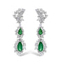 Conjunto de collar, pulsera y aretes con diamantes de 38 ct. p.t. y esmeralda brasileña de 19 3/4 ct. p.t. en platino, foto 4