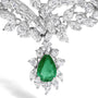 Conjunto de collar, pulsera y aretes con diamantes de 38 ct. p.t. y esmeralda brasileña de 19 3/4 ct. p.t. en platino, foto 6