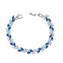 Blue and White Marquise Cubic Zirconia Tennis Bracelet, photo 1