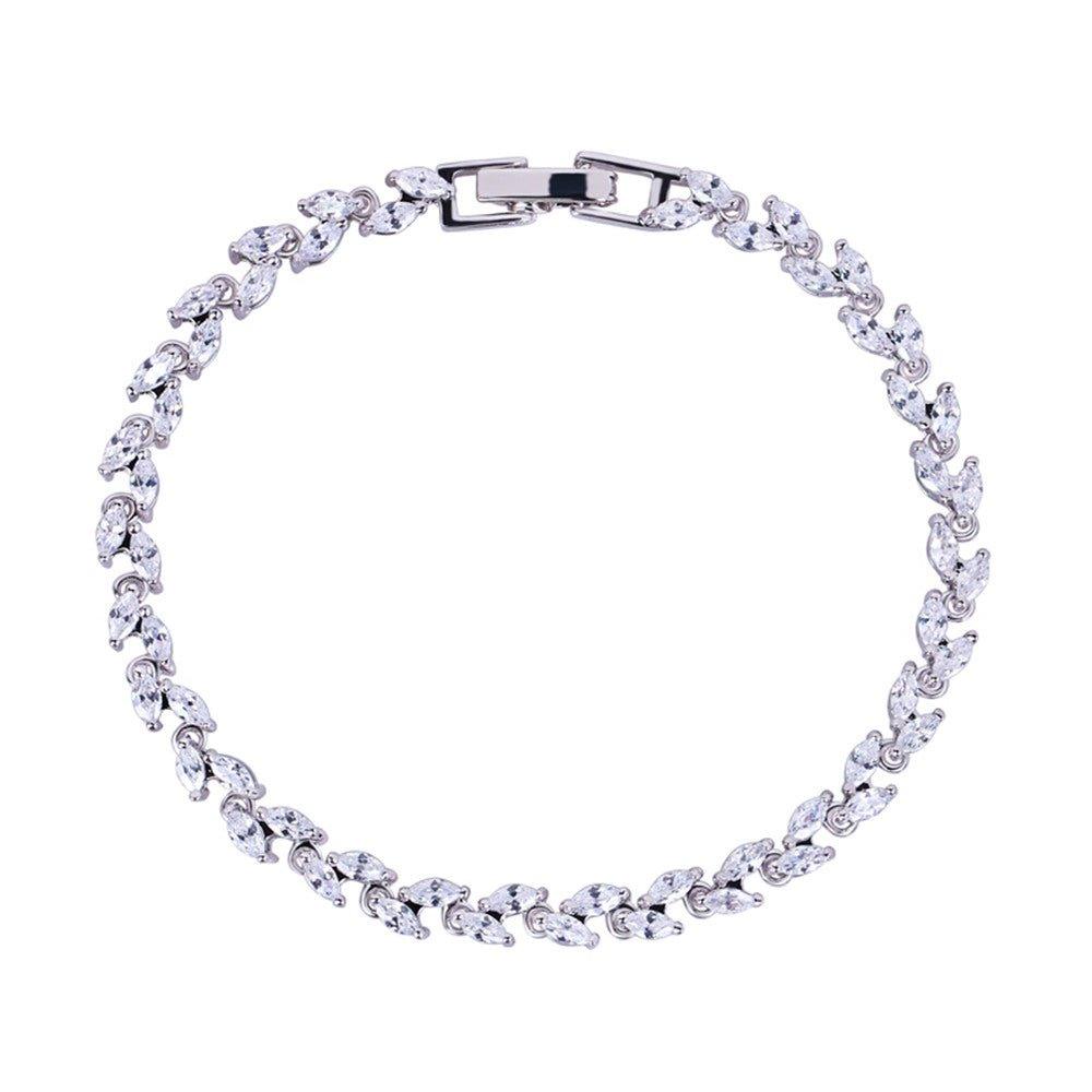 Marquise Cut Cubic Zirconia Tennis Bracelet, photo 1
