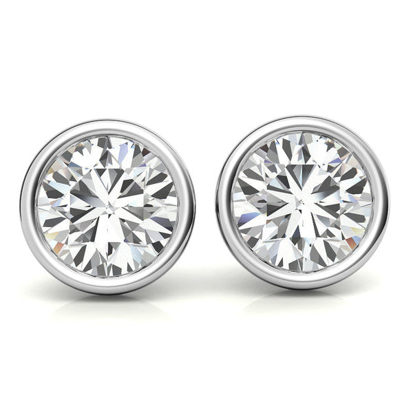 2.00 or 3.00 CTW Lab-Grown Diamond Stud Earrings in 14K Gold, photo 2