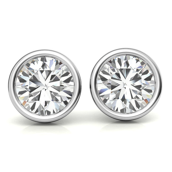 2.00 or 3.00 CTW Lab-Grown Diamond Stud Earrings in 14K Gold, photo 2