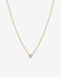Collar infantil con mini diamante en bisel en oro de 14K, foto 1