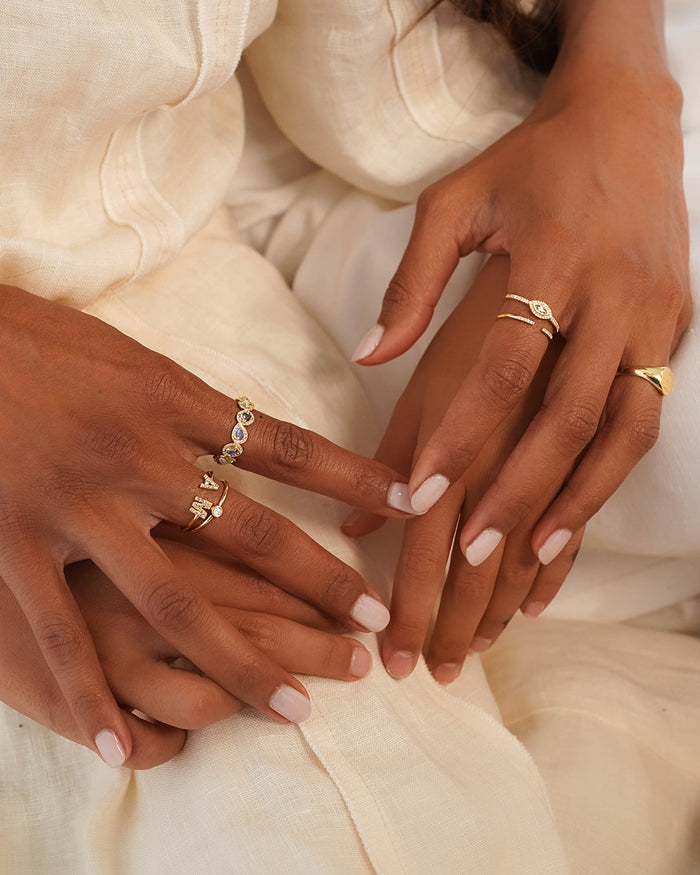 14K Gold Diamond Claw Ring, photo 4