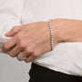 Pulsera con moissanita creada en laboratorio de 10 CTW en latón bañado en oro, foto 4