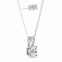 Conjunto de aretes y dije de moissanita en plata bañada en oro, foto 4