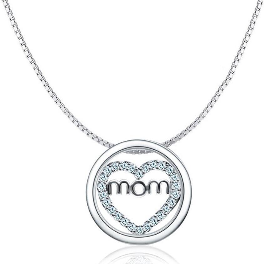 Circle of Love Mom Heart Pendant Necklace, photo 1