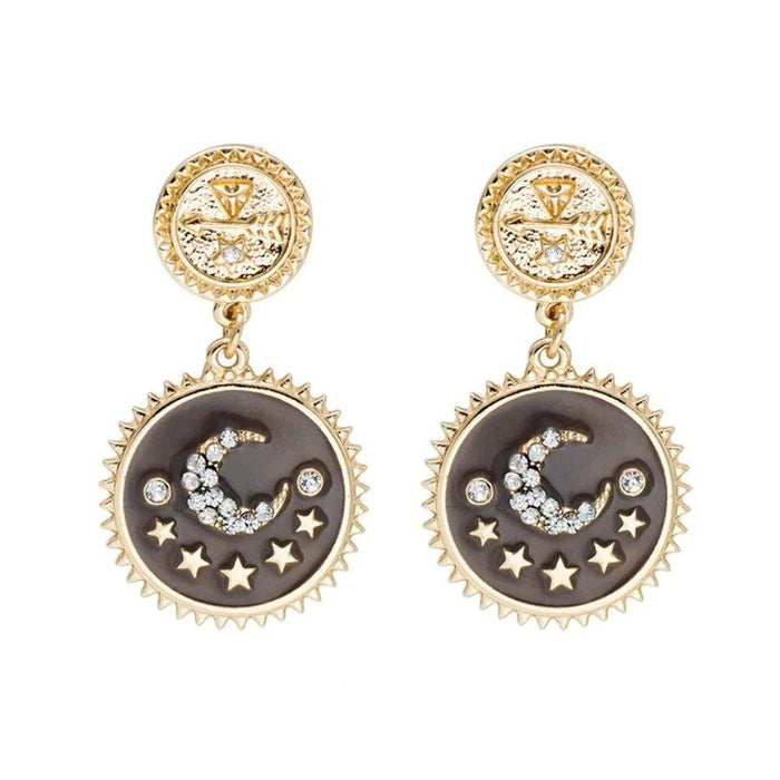 Moon and Star Dangle Earrings, photo 1