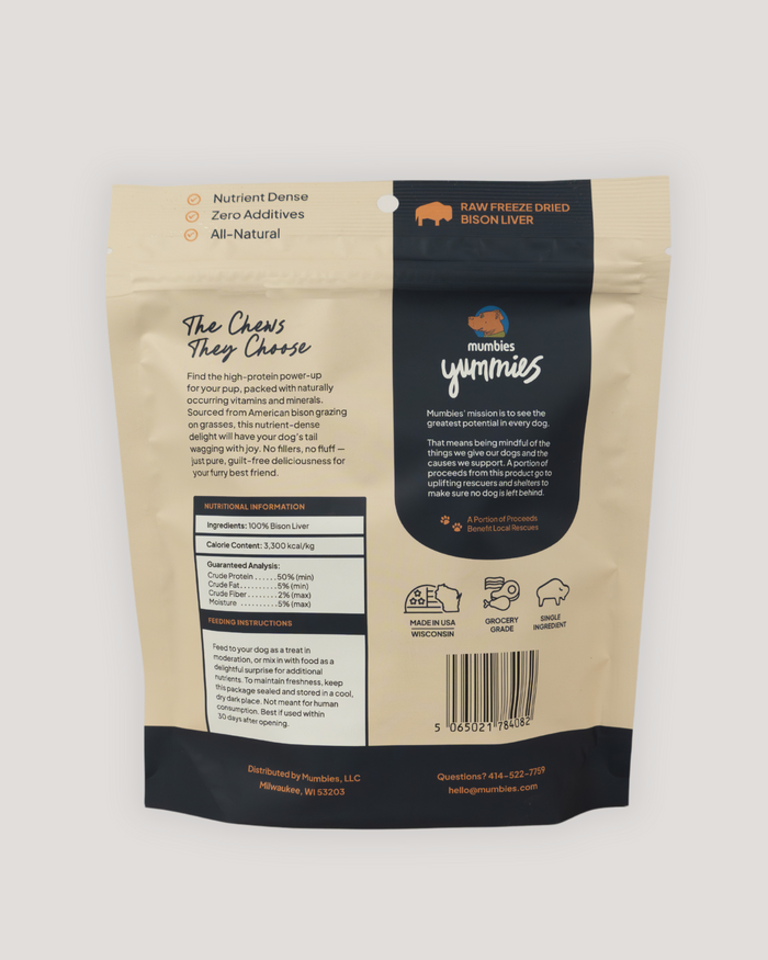 Yummies Freeze-Dried Bison Liver Dog Treats, photo 4
