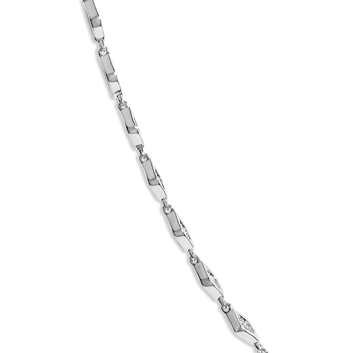 Collar de estaciones marquesa con diamantes de 3/8 ct. p.t. en plata de ley, foto 4