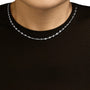 Collar de estaciones marquesa con diamantes de 3/8 ct. p.t. en plata de ley, foto 3