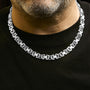 Collar de estaciones de eternidad para hombre con diamantes de 2 1/2 ct. p.t. en plata de ley, foto 3
