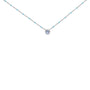Collar de cadena de cuentas de bisel con aguamarina azul claro y esmalte en plata de ley, foto 1