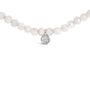 Collar de estaciones con cuentas de piedra de luna y detalle de diamante en plata de ley, foto 2