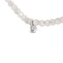 Collar de estaciones con cuentas de piedra de luna y detalle de diamante en plata de ley, foto 4