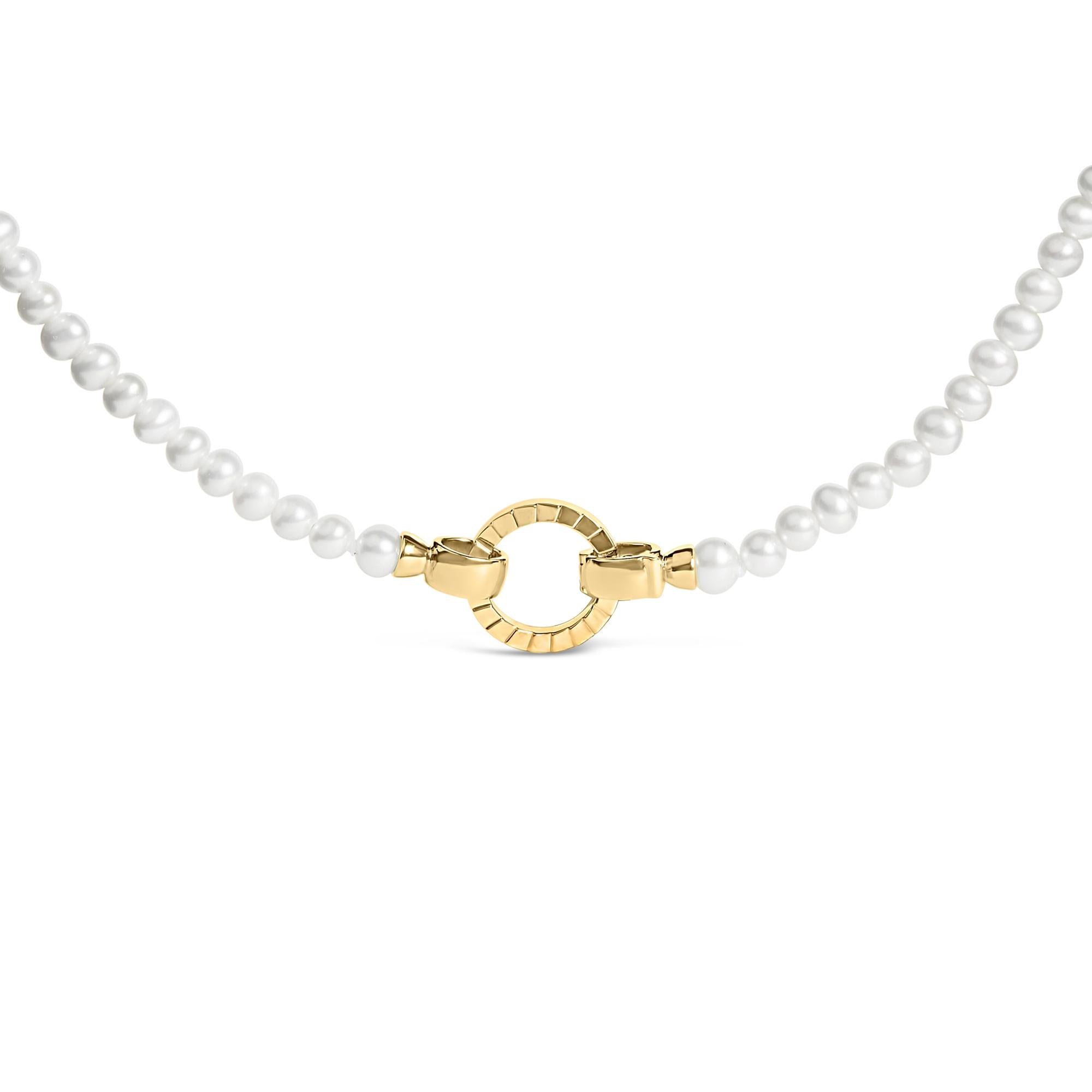 Collar infinito con hilo de perla cultivada en vermeil de oro amarillo de 18K, foto 1