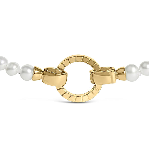Cultured Pearl Strand Infinity Necklace in 18K Yellow Gold Vermeil, photo 2