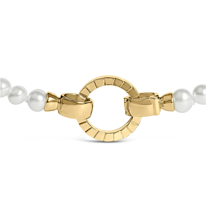 Collar infinito con hilo de perla cultivada en vermeil de oro amarillo de 18K, foto 2