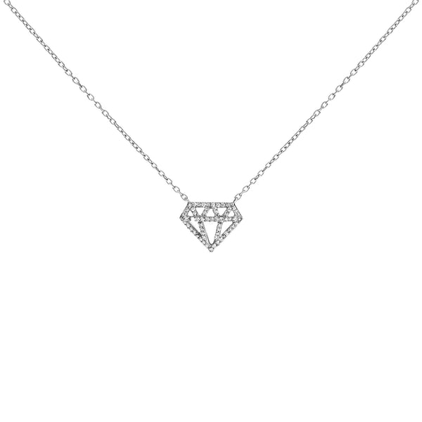 1/6 Ct. T.W. Diamond-Shaped Diamond Pendant Necklace in Sterling Silver, photo 1