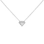 Collar con colgante en forma de diamante con diamantes de 1/6 ct. p.t. en plata de ley, foto 1