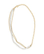 Collar de hilo de perlas cultivadas con cadena rolo y de clip en vermeil de oro amarillo de 18K, foto 5