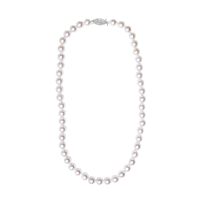 8.0x8.5mm Akoya Cultured Pearl Strand Necklace in 14K Gold, photo 9