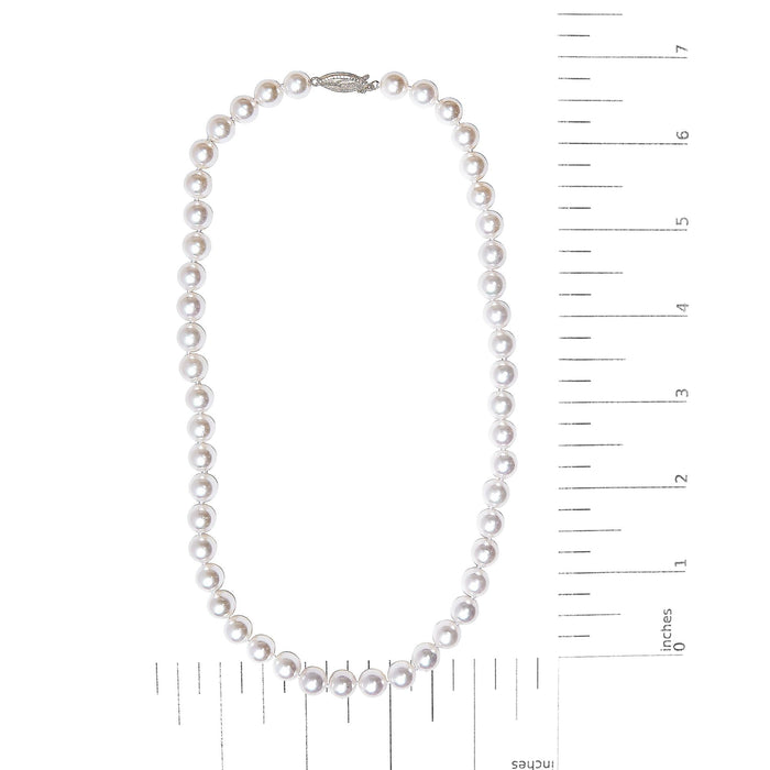 8.0x8.5mm Akoya Cultured Pearl Strand Necklace in 14K Gold, photo 11