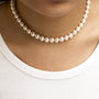 8.0x8.5mm Akoya Cultured Pearl Strand Necklace in 14K Gold, photo 6