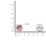 3/8 Ct. T.W. Diamond and 11x11mm Clover-Cut Purple Amethyst Gemstone Clover Halo Stud Earrings in 18K Rose Gold, photo 5