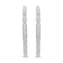 2 Ct. T.W. Round-Cut Diamond Inner-Outer Hoop Earrings in 18K White Gold, photo 2