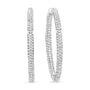 2 Ct. T.W. Round-Cut Diamond Inner-Outer Hoop Earrings in 18K White Gold, photo 4