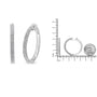 2 1/3 Ct. T.W. Pavé-Set Diamond Semi Eternity Leverback Hoop Earrings in 18K White Gold, photo 5