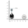 1/5 Ct. T.W. Diamond with Pear-Cut Sky Blue Topaz and Pear-Cut Black Onyx Gemstone Dangle Earrings in 18K White Gold, photo 5