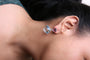 1/5 Ct. T.W. Diamond with Round Yellow Citrine and Cushion-Cut Black Onyx Gemstone Dangle Earrings in 18K Yellow Gold, photo 3