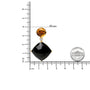 1/5 Ct. T.W. Diamond with Round Yellow Citrine and Cushion-Cut Black Onyx Gemstone Dangle Earrings in 18K Yellow Gold, photo 5