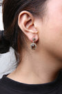 Diamond Accent and Lemon and Oval Smoky Color Quartz Gemstone Dangle Drop Earrings in 18K Rose Gold, photo 3